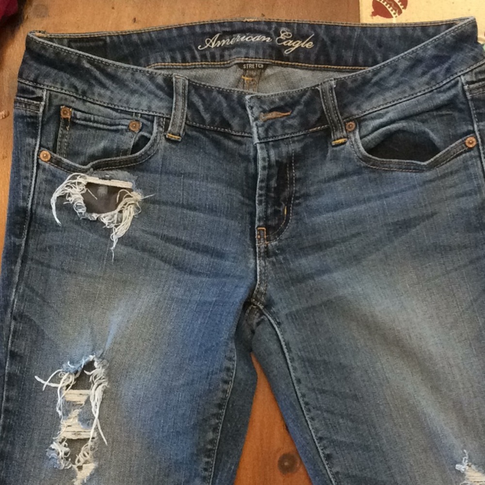 American Eagle Favorite Boyfriend Distressed Jeans